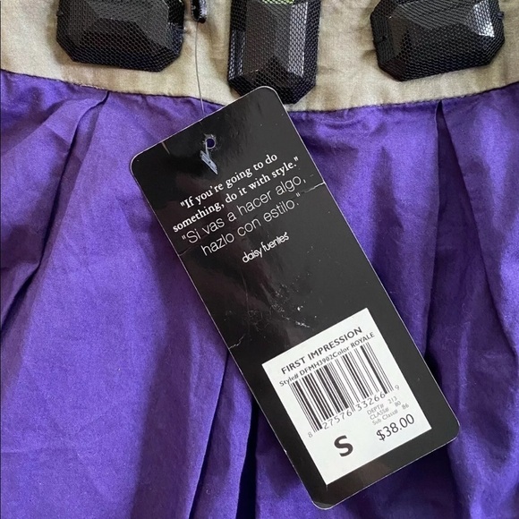 NWT Daisy Fuentes Purple Colorblock Gemstone Sleeveless Blouse Tank Womens Small - Picture 2 of 7